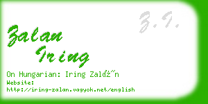 zalan iring business card